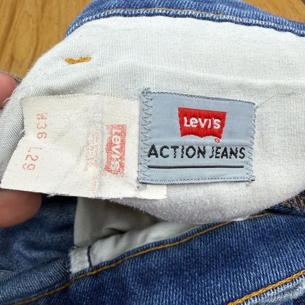 VTG Levi Strauss Action Jeans Men Made in USA Denim Western Style W36 L29‎